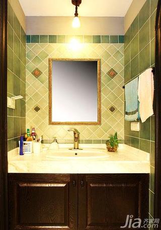 美式风格三居室130平米卫生间洗手台效果图
