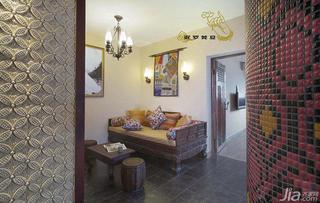 东南亚风格一居室60平米客厅沙发图片