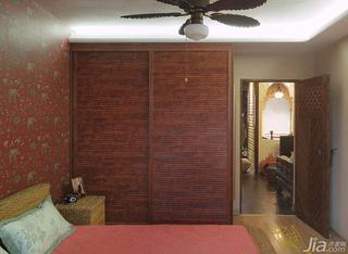 东南亚风格一居室60平米卧室衣柜设计图
