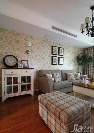 美式风格三居室110平米客厅沙发效果图