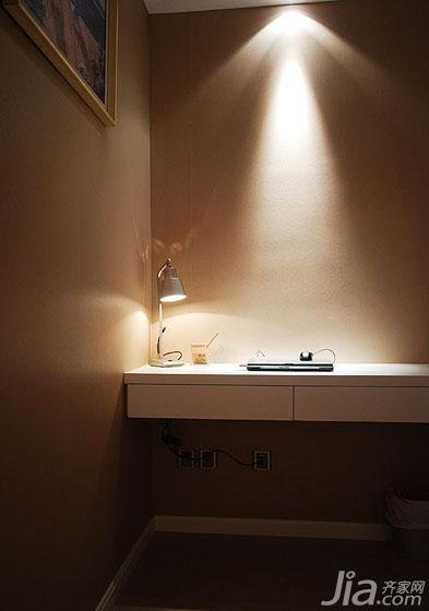 ,二居室装修,100平米装修,现代简约风格,工作区,灯具