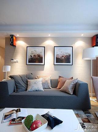 现代简约风格三居室100平米客厅沙发图片