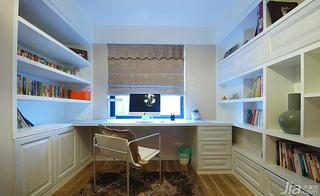 现代简约风格三居室100平米书房书桌效果图