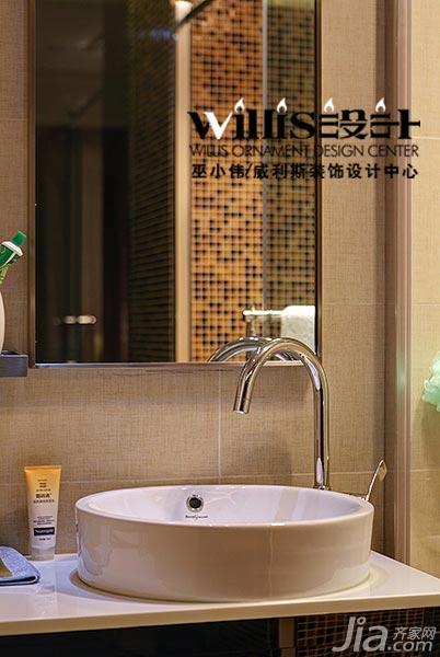 90平米装修,现代简约风格,婚房装修,三室一厅装修,巫小伟,洗手台
