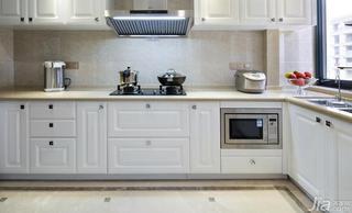 欧式风格三居室白色140平米以上厨房橱柜安装图