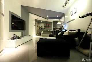 现代简约风格三居室100平米客厅沙发背景墙设计