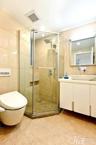 现代简约风格二居室70平米卫生间吊顶淋浴房安装图