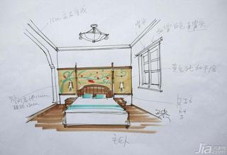 三米设计东南亚风格复式家装图片