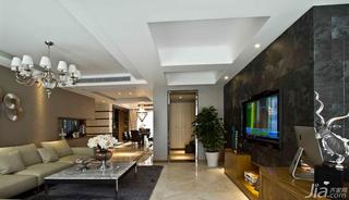 新古典风格二居室100平米客厅电视背景墙装修效果图