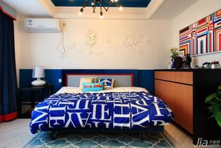 混搭风格复式豪华型儿童房背景墙床图片