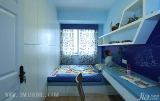 三米设计北欧风格蓝色20万以上80平米儿童房设计图纸
