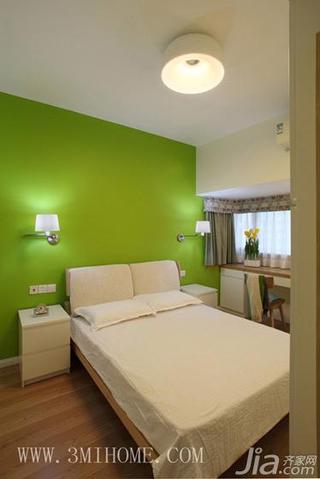 三米设计北欧风格小清新20万以上80平米卧室卧室背景墙效果图