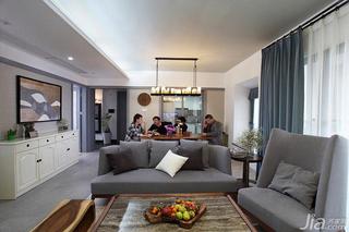 三米设计混搭风格三居室小清新客厅沙发图片