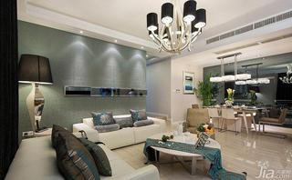 新古典风格复式豪华型客厅灯具图片