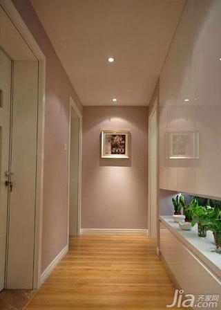 简约风格三居室粉色110平米过道设计图纸