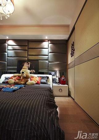 简约风格二居室80平米卧室床图片