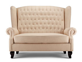 欧式风格彼卡蒂利暖色双人沙发