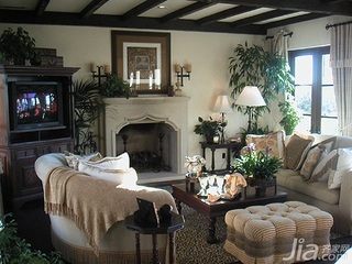欧式风格别墅富裕型客厅沙发效果图