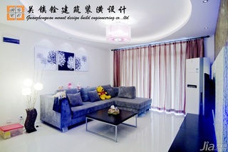 简约风格二居室乐活蓝色5-10万60平米客厅沙发背景墙沙发新房家居图片
