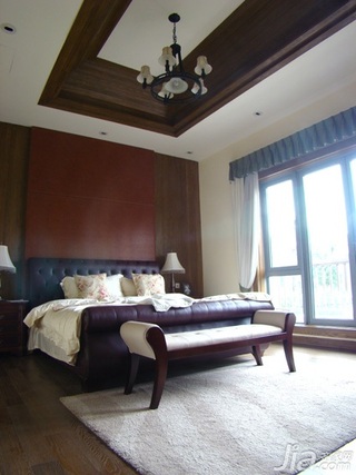 新古典风格别墅大气15-20万100平米卧室床婚房平面图