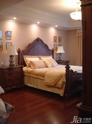新古典风格别墅稳重15-20万100平米卧室卧室背景墙床婚房平面图