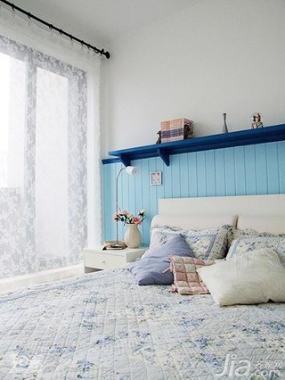 新古典风格二居室经济型70平米卧室窗帘新房家装图