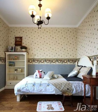 田园风格二居室经济型60平米卧室床图片