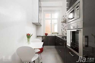 简约风格一居室富裕型60平米厨房橱柜新房平面图