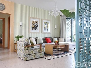 中式风格四房富裕型70平米客厅沙发新房设计图