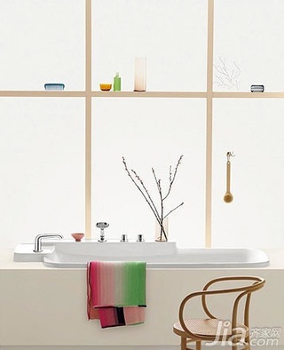 日式风格一居室富裕型90平米卫生间洗手台新房平面图
