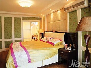 中式风格二居室温馨经济型70平米卧室床新房家居图片