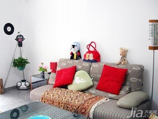 新古典风格一居室舒适经济型40平米客厅沙发效果图