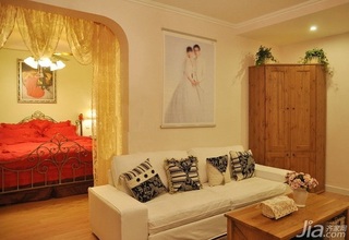 田园风格别墅富裕型90平米客厅沙发新房设计图纸