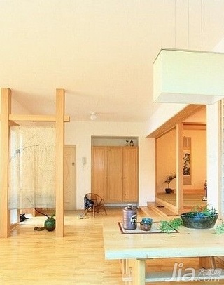 日式风格复式富裕型80平米隔断新房家装图