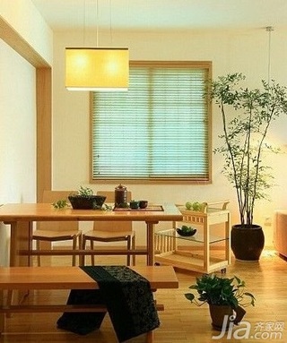 日式风格复式富裕型80平米餐厅餐桌新房家装图