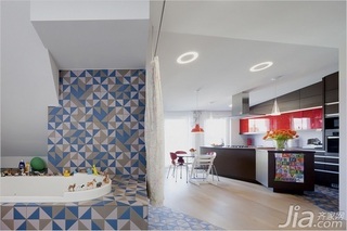 欧式风格复式富裕型110平米餐厅新房家居图片