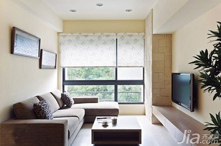 简约风格二居室5-10万60平米客厅沙发新房家装图片