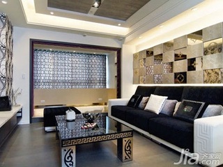 简约风格二居室5-10万50平米客厅沙发背景墙茶几新房家装图