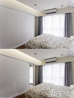 中式风格二居室5-10万60平米玄关床新房家居图片