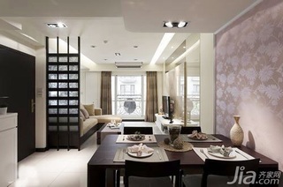 中式风格二居室5-10万60平米玄关餐桌新房设计图纸