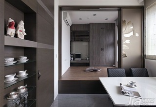 日式风格二居室5-10万50平米客厅地台橱柜新房家居图片