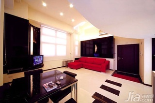 简约风格一居室黑白3万以下50平米卧室沙发婚房设计图