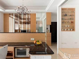 简约风格二居室原木色5-10万60平米厨房橱柜婚房家居图片