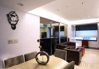 简约风格四房大气黑色5-10万70平米客厅餐厅背景墙沙发新房设计图