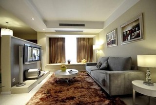 简约风格复式简洁富裕型客厅沙发背景墙沙发效果图