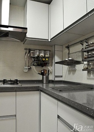 简约风格复式简洁富裕型厨房橱柜设计