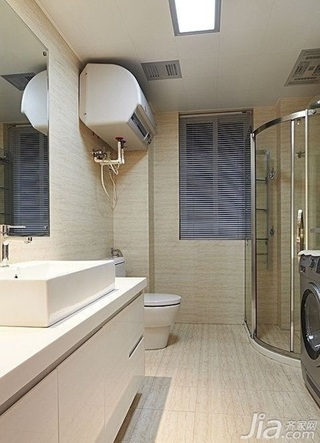 简约风格复式简洁富裕型卫生间洗手台效果图