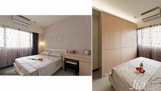 简约风格二居室5-10万60平米客厅床图片