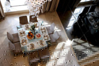 简约风格二居室15-20万140平米以上客厅餐桌新房家装图片