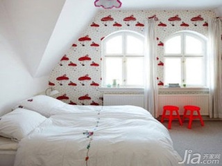欧式风格复式舒适10-15万100平米餐厅床新房家装图片